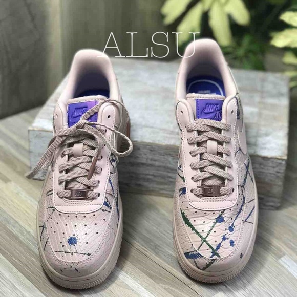 NWT Nike Air Force 1’07 Lux Particle BeigeBlue W - Picture 3 of 7